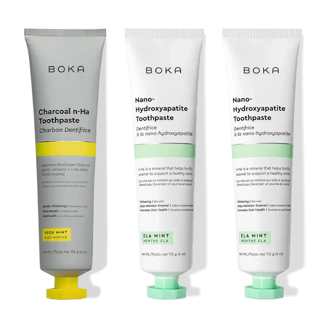 Charcoal Yuzu Mint n-Ha Toothpaste 3-pack
